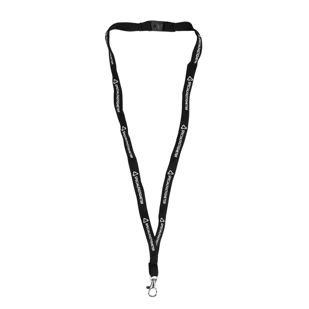 Tubvävda logoband med korthållare